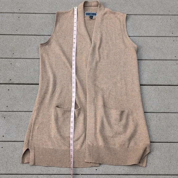 Karen Scott Open Front Sweater Vest - Picture 7 of 8